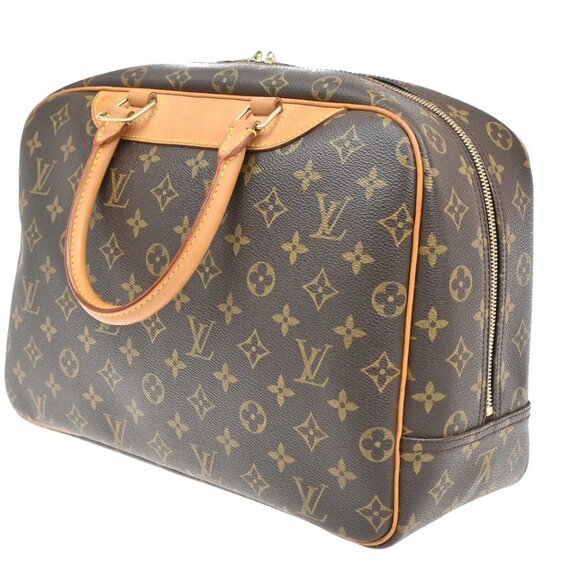 LOUIS VUITTON LV Logo Deauville Hand Bag Monogram Leather Brown 398-082825 - Picture 4 of 16